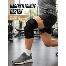 Mabelme Store Ligamentli Dizlik Açık Patella Yan Destekli Ayarlanabilir Bantlı Sporcu Dizliği