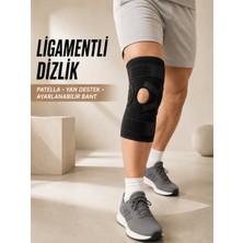Mabelme Store Ligament Destekli Dizlik Ayarlanabilir Cırtlı Açık Patella Diz Destekliği