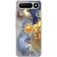 TechTree Tecno Spark 50 5g Uyumlu 777 Güneş ve Bulut Tasarım Baskılı Silikon Kılıf