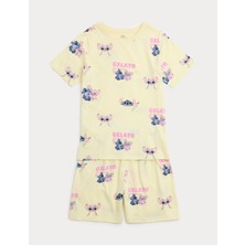 Marks & Spencer Saf Pamuklu Disney Lilo & Stitch™ Pijama Takımı (3-16 Yaş)