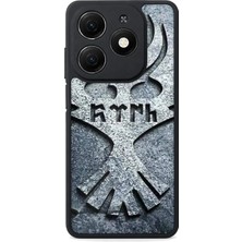 Aksel Kılıf Tecno Spark 20 Uyumlu Baskılı, Mat Siyah,yumuşak Silikon, Koruyucu,şok Emici Kapak,kılıf