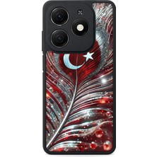 Aksel Kılıf Tecno Spark 20 Uyumlu Baskılı, Mat Siyah,yumuşak Silikon, Koruyucu,şok Emici Kapak,kılıf