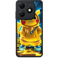 Aksel Kılıf Tecno Spark 20 Uyumlu Baskılı, Mat Siyah,yumuşak Silikon, Koruyucu,şok Emici Kapak,kılıf