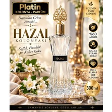 Platin Kolonyaları 300 Ml. Elmas Cam Şişe Hazal Kolonyası
