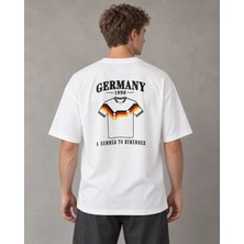 Can Moda Canmoda Beyaz Germany 1990 Forma Baskılı Unisex Tişört