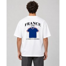 Can Moda Canmoda Beyaz France 1998 Forma Baskılı Unisex Tişört