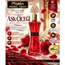 Platin Kolonyaları 300 Ml. Elmas Cam Şişe Aşk Çiçeği Kolonyası