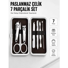 Belirtilmemiş Paslanmaz Çelik Kişisel Bakım Seti – 7 Parça