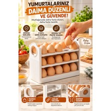 Nest Aura Nestaura 30 Bölmeli Yaylı 3 Katlı Raf Yumurtalık Saklama Kutusu Buzdolabı Yan Kapı Organizer