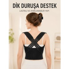 Belirtilmemiş Sırt Destek Korsesi Dik Duruş Için Ayarlanabilir Lastikli Postür ve Bel Korsesi