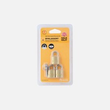 Kawin Kale Kilit 3 Ortak Anahtarlı Pirinç Asma Kilit 20MM Blisterli