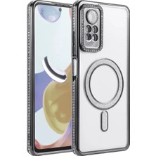 Belirtilmemiş Xiaomi Redmi Note 12 Pro 4g Joke Simli Magneticsafe Kılıf - Siyah