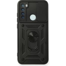 Belirtilmemiş Xiaomi Redmi Note 8 Kılıf Pars Lens Yüzüklü Silikon - Siyah