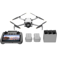 Mini 4 Pro Fly More Combo Plus (Djı Rc 2) (Ekranlı Kumanda) - 4K Hdr Kameralı Mini Drone, 20 Km (Fcc) Maksimum Video Aktarım Mesafesi, Çok Yönlü Engel Algılama, 45 Dakikalık Uçuş, 2 Akıllı Batarya