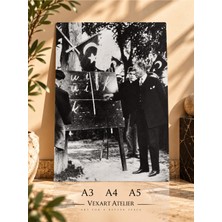 Vexart Atelier Atatürk Harf Devrimi Poster –öğretmenler Günü Temalı Mustafa Kemal Atatürk Tarihi Poster 21 x 29.7 cm