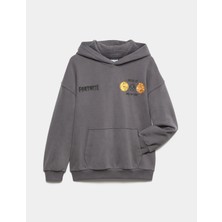Marks & Spencer Fortnite™ Baskılı Saf Pamuklu Kapüşonlu Sweatshirt