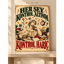 Vexart Atelier Kontrol Hariç Retro Vintage Dekoratif Duvar Posteri – Esprili Ev ve Ofis Dekoru 30 x 42 cm