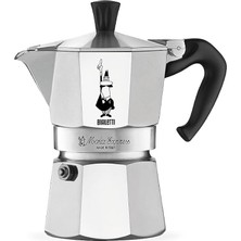 - Moka Express: 3 Cups Ocak Üstü Espresso Pişirici - 130ML - Gümüş Renk - Alüminyum Gövde - Patentli Güvenlik Valfi - Tüm Ocak Türleri Için Uygundur (Indüksiyon Hariç)