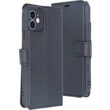 Bezos Apple iPhone 11 Uyumlu Kılıf Trend S Plus Kapaklı Kılıf - Siyah