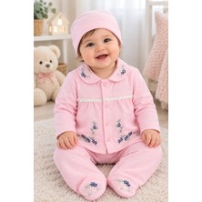 Masal Bebek %100 Pamuk Nakış Şapkalı 3'lü Bebek Takım
