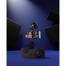 Astraltech Suya Dayanıklı Araç Güvenlik Kamerası 1080P Ön + 720P Arka ve Iç Kamera