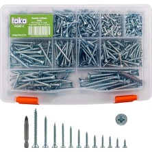 Kawin Toko Hobi-5 Sunta Vidası Seti 687 Parça 14 Çeşit, Bits Uç ve Organizer Takım Çantalı
