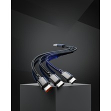 Astraltech 3 Başlıklı Hızlı Şarj Kablosu 1,2m Metal Alaşımlı