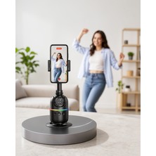 Astraltech Yapay Zeka ile Yüz Takipli 360° Dönen Masaüstü Telefon Sabitleyici