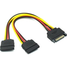 Mabelme Store 4426 Sata 15 Pin Dişi Erkek 2 Port Çoklayıcı Kablo Splitter HDD Bağlantı Kablosu
