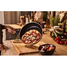 Mabelme Store Ledro Kızartma Tavası, 24 Cm, Alüminyum, Indüksiyonlu Ocaklara Uygun, Seramik Yapışmaz Kaplama, Thermopoint, Italya'da Üretilmiştir, Bej