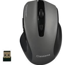 Mabelme Store Classone WL600 Serisi Kablosuz Mouse, Siyah/gri