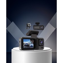 Astraltech 3 Kamera Araç Kamera 1080P Full Hd Wi-Fi Bağlantılı