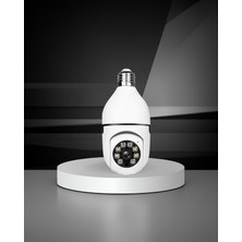Astraltech Çift Kameralı Wifi Güvenlik Kamerası Ampul Formunda Hareket Sensörlü