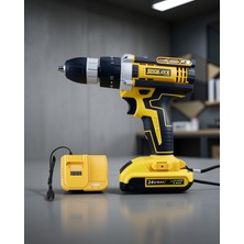 Astraltech Çift Bataryalı Metal Dişli Darbeli Şarjlı Matkap Seti 24W 24 Parça