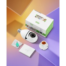Astraltech Akıllı Ampül Kamera Wifi Gece Görüşlü Pan-Tilt
