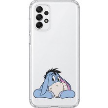 Mobilpad Samsung Galaxy A52 Uyumlu Eeyore Desenli Şeffaf Telefon Kılıfı