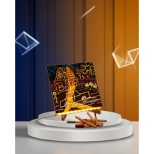 Astraltech USB LED Işıklı Çizim Panosu 7 Renkli Kalemlerle