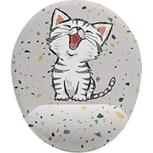 Mabelme Store Minik Kedi Bilek Destekli Mouse Pad