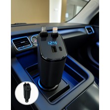 Astraltech 4 Cihazlı Araç Şarj Cihazı Usb-A Usb-C Type-C Lightning Destekli