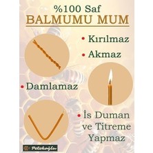Mabelme Store (50 Adet) Balmumu Mum  Dilek Mumu Doğal Petek Ince Uzun Parti Nişan Düğün Ritüel Doğum Günü Mum