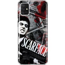 Mobilpad Samsung Galaxy A51 Uyumlu Scarface Desenli Şeffaf Telefon Kılıfı
