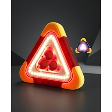 Astraltech Şarjlı LED Üçgen Ikaz Lambası Güneş Enerjili