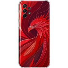 Mobilpad Samsung Galaxy A23 Uyumlu Anka Kuşu Desenli Şeffaf Telefon Kılıfı