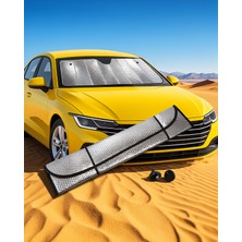 Astraltech Katlanabilir Ön Cam Güneşliği Vantuzlu Fiat Egea Honda Civic Ford Focus Dacia