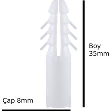 Kawin X-Perk Plalastik Vida Dubeli Beton Taş Tuğla Duvar Dubeli Dubel 10 Adet Boy 35 mm Çap 8 mm