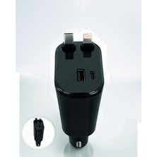 Astraltech Araç Şarj Cihazı 120W Type-C ve Lightning Çıkışı