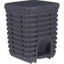 Mabelme Store Palm Pedallı Çöp Kovası, Antrasit/gri, 9 Lt