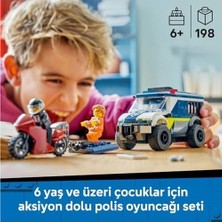 Mabelme Store City Mahkum Nakliye Aracı 60479-6 Yaş ve Üzeri Çocuklar Için Memuru ve 2 Haydut Minifigürü Içeren Yaratıcı Oyuncak Yapım Seti (198 Parça)
