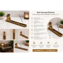 Mabelme Store Seb Concept Sertmix Tütsü Hediyeli Dekoratif Miğfer Tütsülük (Gold)