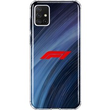 Mobilpad Samsung Galaxy A71 Uyumlu Formula Desenli Şeffaf Telefon Kılıfı